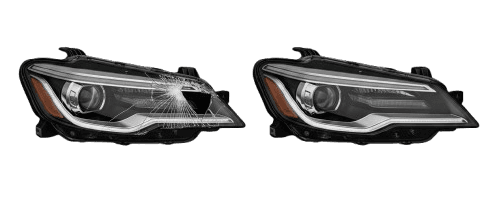 London Headlight Repair Before After Photo