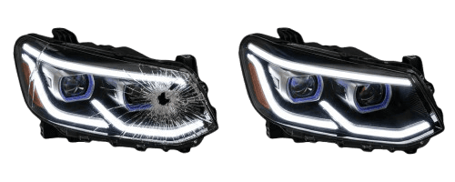 London Headlight Repair Before After Photo